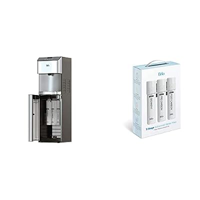 CLPOU720UVF3 Brio Moderna UV Self Cleaning Bottleless Water Cooler Dispenser with Filtration –Adjustable Temperature – Digital Clock – LED Nightlight
