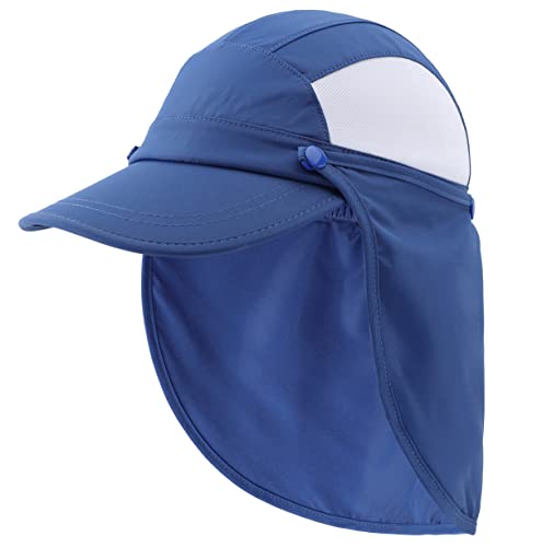 Connectyle Kids Sun Hat with Removable Neck Flap UPF 50+ Sun Protection Baseball Cap Summer Beach Sun Hats 3-6 Years