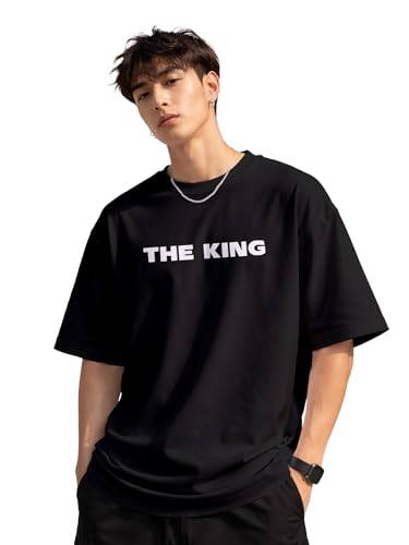Image of fanideaz Mens Oversized Printed Half Sleeve Branded Cotton T-Shirt for Mens || Back Printed t Shirts for Men || Oversized t Shirts for Men
