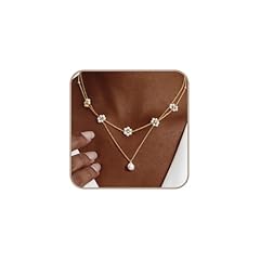 Gold-Layered Daisy Pearl Necklace