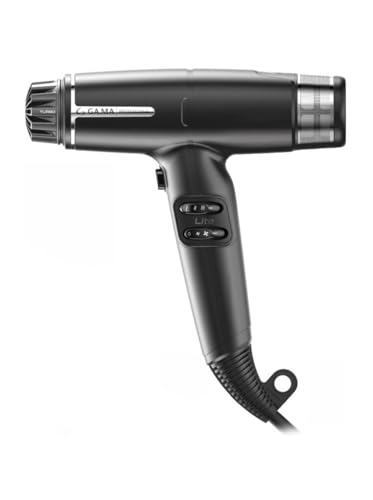 GA.MA Italy Professional, iQ Lite Max, Secador ultraligero con motor digital de 85.000 rpm, tecnología Oxy Active para un cabello brillante y protegido, 1700 W de potencia, Color negro