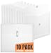 1InTheOffice Poly Envelopes w/Side Opening, Letter, Clear, 10/Pack