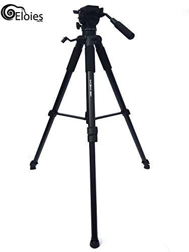Image of Eloies Jaguar 880 Heavy Duty Professional Lightweight Photo Video Tripod for DSLR and Mobile Phones Action Cameras Max Height 6.5 Feet | Max Tube Diameter 30 mm | Free Mobile Tripod Holder
