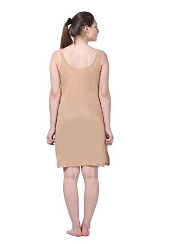 Image of Splash Cotton Rich Camisole Slip for Women| Long Kurti Slip /Suit Slip /Camisole Slip Knee Length - 139
