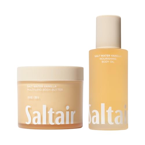 Saltair Salt Water Vanilla Hydration Duo | Oil & Body Butter | 2 Count