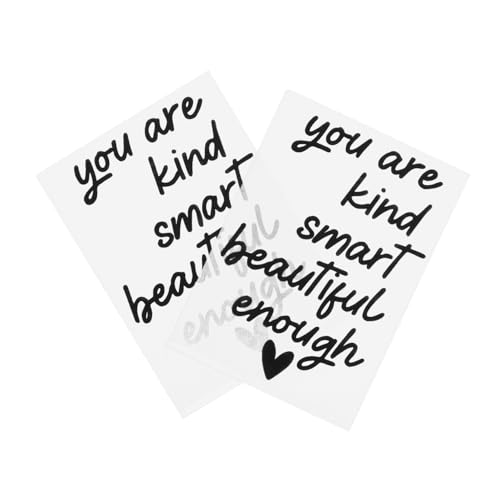 Garneck Mirror Wall Decals Positive Inspirational Vinyl Sticker for Bathroom Decor Mirror Decals for Girls