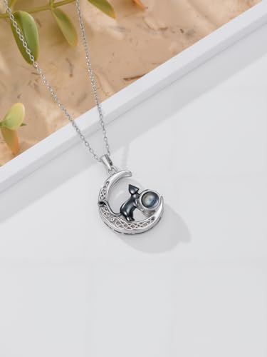 Dorunmo Cute Animal Panda Fox Elephant Flamingo Sloth Necklace 925 Sterling Silver I Love You Necklace 100 Languages Projection Pendant Necklace Panda Jewelry Gifts for Women Birthday3