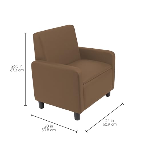 Image of FDP Kid Comfort Collective Modular Club Chair with Arms - Chocolate