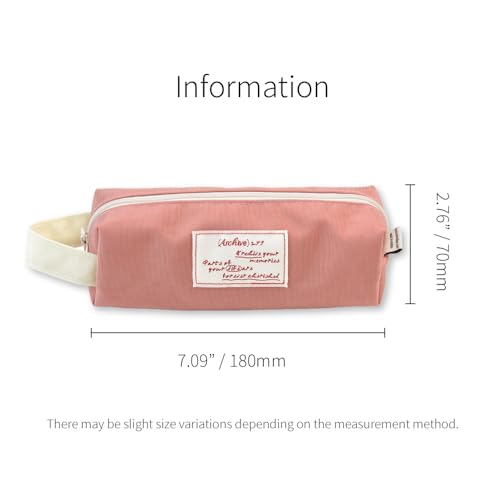 Image of Monolike Archive Block Pen Case, Indie pink - Pencil Pouch, Portable Pencil Bag, Pencil Case, Office Pouch case