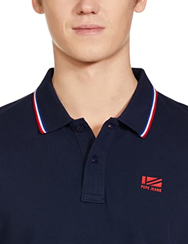 Image of Pepe Jeans Men's Geometric Regular Fit Polos