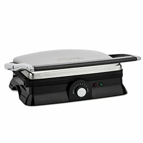 H.Koenig Grill Plancha Electrique de Table Inox Professionnel GR20, Grande surface de cuisson,...
