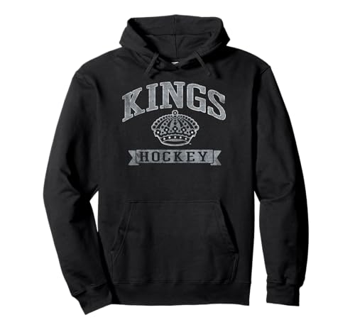 Los Angeles Kings Vintage Hockey Black Officially Licensed Pullover Hoodie