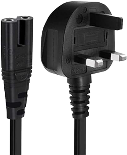 FIG8 Power Lead - UK Plug to Figure 8 mains Cable - C7 H05VV-F 0.75mm² ...