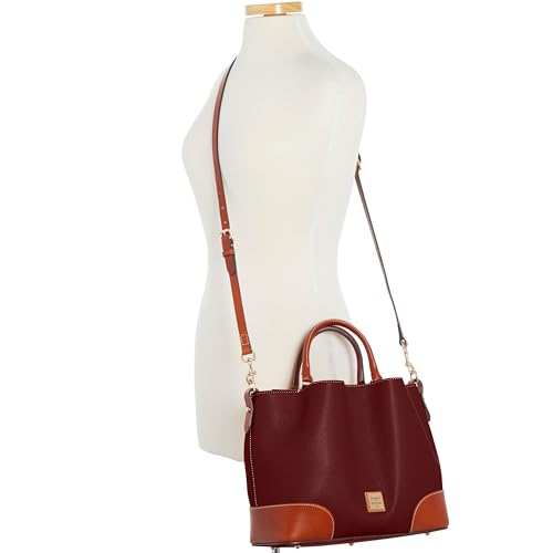 Dooney & Bourke Women's Brenna Satchel & Clutch Bundle in Pebble Grain Leather, Handbag with Crossbody Strap & Pouch4