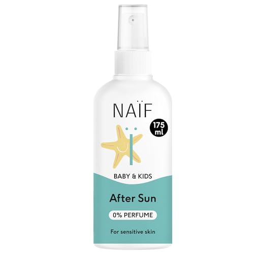 Naïf - Spray refrescante aftersun - para bebé y niño - 0% perfume - Calma y refresca la piel - Sin microplásticos, aceites minerales ni siliconas - Dermatológicamente probado - Vegano - 175 ml
