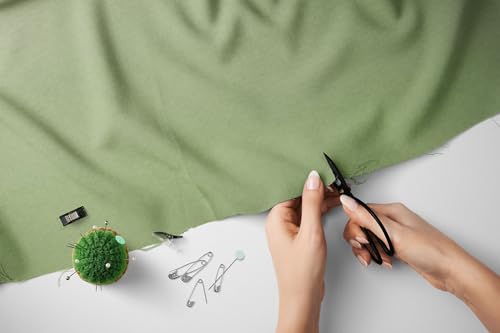 Sage 100% Cotton Plain Fabric – 60 Inch 150cm Wide 150GSM Material - Sewing, Dressmaking, Quilting, Curtain Linings, Pillowcases & Totes by Discount Fabrics LTD - 5Metre