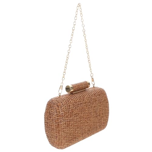 Sac de soirée et mariage en paille tressée pour robe d'été femme