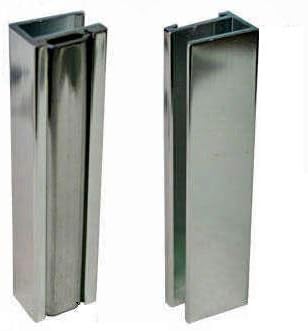 Brushed Nickel Shower Door U-Channel with Metal Strike Plate
