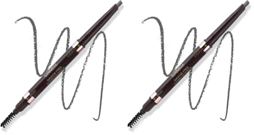Image of INSIGHT Smudge Free Eyebrow Pencil with Spoolie | Matte Finish | Long Lasting & Waterproof | For Indian Skin Tones | 30gm | Shade: Dark Grey (Pack of 2)
