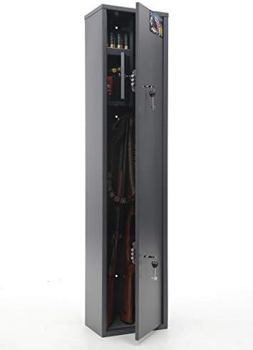 SK New Interiors Buffalo 1320 Gun Safe 3 Rifle Shotgun Large Metal Security Cabinet Safe Storage with Separate Lock Box for Handguns Ammo