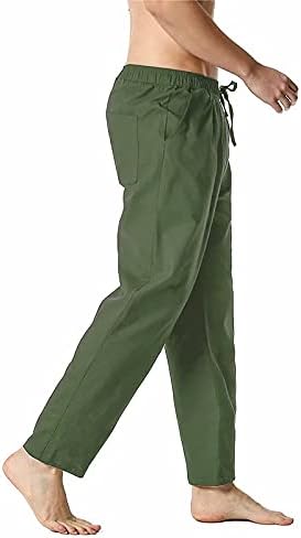 INVACHI Men Breathable Cotton Linen 