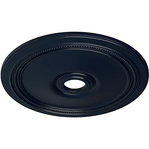 Image of Ekena Millwork CM24DIMDF Diane Ceiling Medallion, 24 inchOD x 3 5 /8 inchID x 1 1 /4 inchP (Fits Canopies up to 6 1 /4 inch), Hand-Painted Midnight Dream