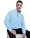 M MAELREG Mens Pullover Quarter Zip Moisture Wicking Stretch Midlayer Golf Half Zip Pullover Mens Sweatshirt Light Blue