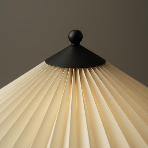 Image of Desk Lamp for Living Room & Bedroom, RippleWave Design, 52 cm Height, Ambient Night Light, 2.5 m Cord with Switch, 180 GSM Laminated Paper Shade