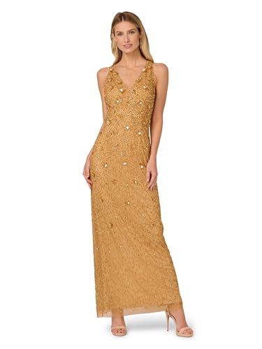Image of Adrianna Papell Women's Bead Halter Column Dress
