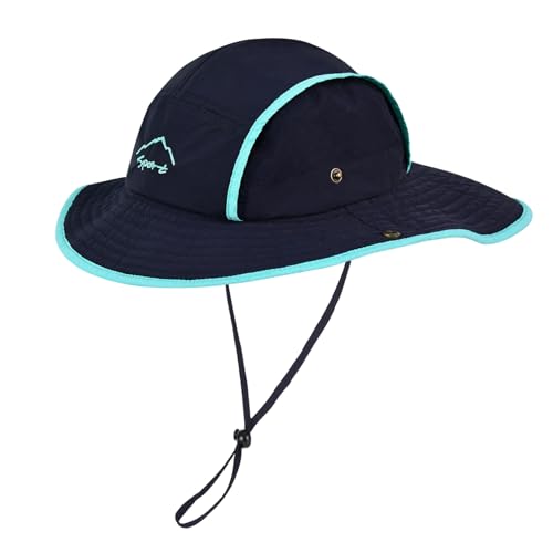 Kids Sun Hat Wide Brim Bucket Hat UPF 50+ Fishing Safari Hat Summer Beach Hat for Boys Girls