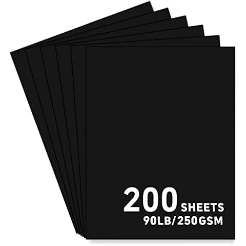 8.5x11 cardstock 200sheets 230g 80lb (Black) Cover