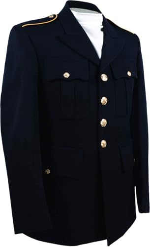 New Military US Army DSCP Enlisted Dress Blue Service Uniform Jacket ASU 38 WHA