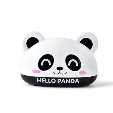 Gugzy Plastic Cute Panda Soap Box Holder With Cover Bathroom Storage Shelves Racks Floor Type Kitchen Sponge Drain Holder Supplies (Black)