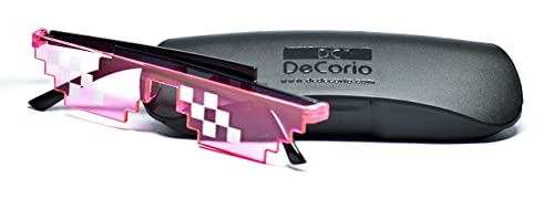 Image of DC DECORIO Thug Life Sunglasses Pixel Gangster Gangsta Life Funny Novelty Shades With Box Packing (Black)