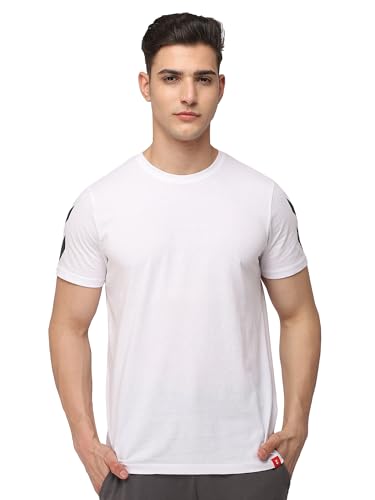 Image of hummel Legacy Round Neck Cotton Rich Half Sleeve Solid Regular fit Cottonpoly T-Shirt for Men Comfortable Soft Breathable Fabric Stretchable for Everyday Use Ideal for Casualwear