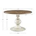 Starlight Canyon Home Brown Round Pedestal Dining Table with Wood Veneer and MDF Top, Ideal for Dining Room, Rustic or Modern Indoor Dining Spaces