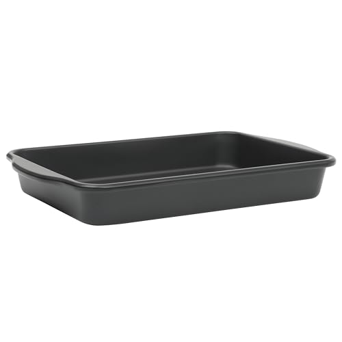 Oster Teston 13 x 9 Inch Rectangular Nonstick Carbon Steel Cake/Baking Pan - Matte Black