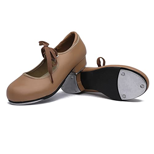MSMAX Women's Jazz Tap Shoe Girls Mary Jane Tap Dance Flats2
