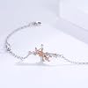 Hummingbird Bracelet 925 Sterling Silver Cross/Heart Bird Adjustable Bracelet for Women Hummingbird Jewelry Gift Birthday