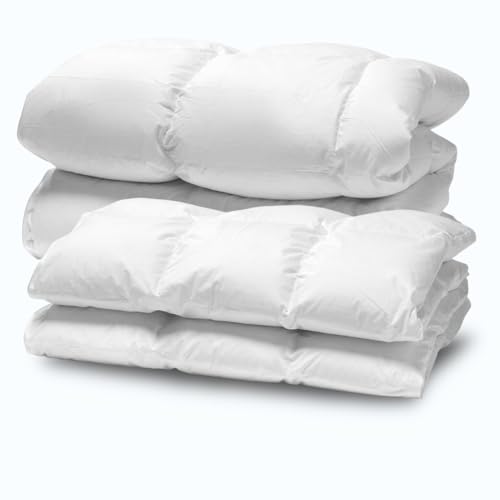White Cloudz - Edredón de plumón Aspen (4 Estaciones, 100% plumón de Ganso Polaco, Clase 1, RDS - 260 x 240 cm)