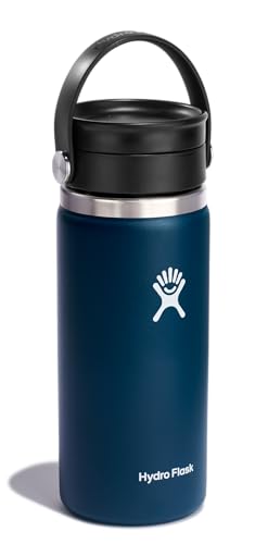 Hydro Flask Wide Mouth with Flex Sip Lid - Insulated Water Bottle Travel Cup Coffee Mug Tumbler 16 Oz