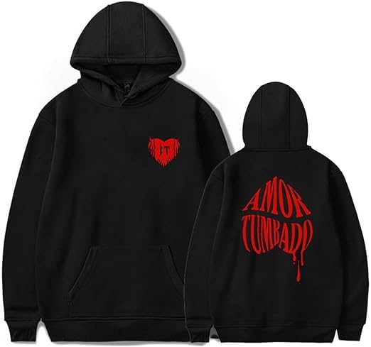 Tufusiur Natanael Cano Hoodie Corridos Tumbados Merch Amor Tumbado Hoodie Sweatshirt Casual Men Women Long Sleeve Trucksuit Black, Medium