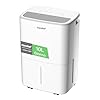 COMFEE' Deumidificatore Casa Muffa 10L/24h, Adatto fino a 16㎡, Tanica da 2.5L, Poco rumoroso, Ruote Piroettanti, Modalità dryer, Doppio drenaggio,Timer, Protezione antitrabocco, CDDOE-10DEN7-QA3(EU)