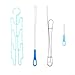 Cleaning Kit for Hydration Bladders, Water Reservoir Brush Set with Long Tube and Valve Brushes, 4-Piece Hose and Valve Cleaning Tool Compatible with