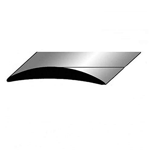 2 x 2,7 metros - Perfil de transición / Tapajuntas, 37 mm, Typ: 07 (Aluminio anodizado, centro perforado) - color: plateado
