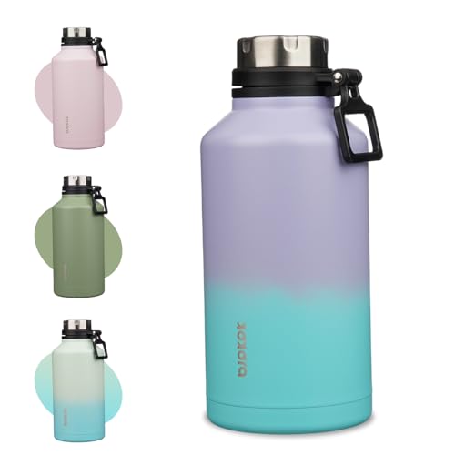 Image of BJPKPK 64oz Insulated Water Bottle, Stainless Steel Vacuum Jug with Handle | Half Gallon Large Water Bottle, Leak-Proof BPA-Free Vacuum Insulated Bottle for Gym, Hiking, Camping & Outdoor Adventures