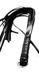 Massage Sticks Stiff Black Leather Flogger Whip Tickle Couples Brilliant Purchase 18877