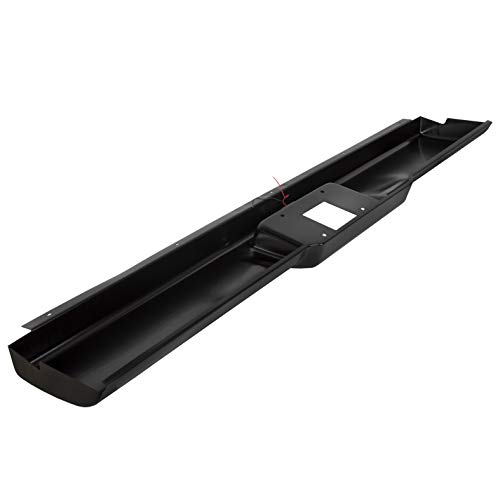 Ecotric Rear Steel Roll Pan Bumper License Plate W/Lights W/Screws W/Plate Box Compatible With 1988-1998 Chevrolet Silverado/Gmc Sierra C/K Series C1500 C2500 C3500 K1500 K2500 K3500 #TOP5