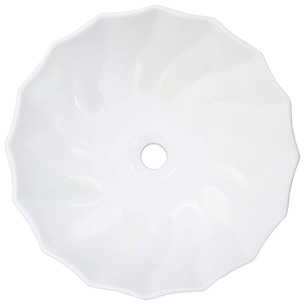 vidaXL Lavabo 46x17 cm Céramique Blanc