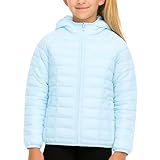 Spyder Girls Puffer Jacket with Hood Packable, Girls Winter Coats, Lightweight Ski Snow Outerwear
